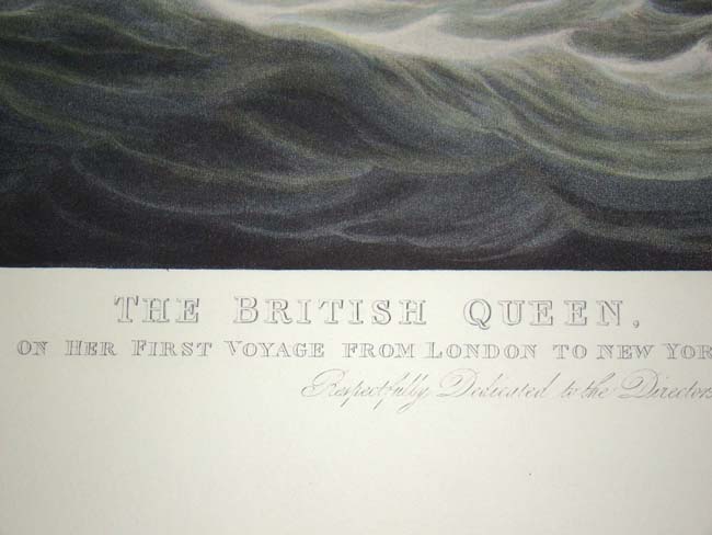 "The British Queen on her First voyage from London to New York" published in 1838 — image 2
